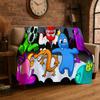 Игровое одеяло R-Rainbow Friends Мультяшное Фланелевое Мягкое Теплое Плед для Спальни Гостиной Кровати Путешествий Кемпинга Пикника Ребенок