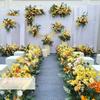 Новая Свадьба Крупномасштабный Напольный Цветок Симуляция Готовый Продукт Украшение Эвкалиптовый Ряд Серия Дорожная Свадебная Композиция