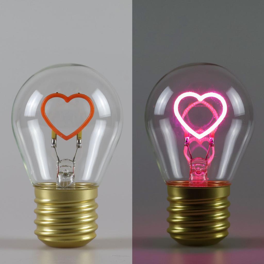 Cute Cartoon LED Bulb Night Light, Rechargeable, Colorful Decorative Portable Lamp