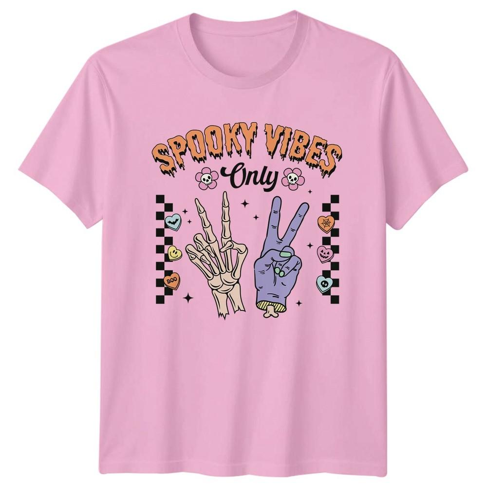 Spooky Vibes Only TShirt Retro Groovy Halloween Gift For Him And Her