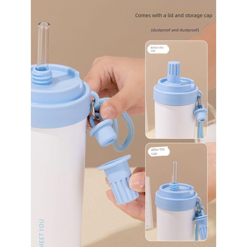 Large-Capacity Thermos Cup for Women, Good-Looking Ice Cup, Portable Car Coffee Cup, Outdoor Sports Water Bottle, Tea Cup