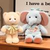 Plush Sheep Elephant Toys With Striped Apron And Bow Decoration For Gift Kids