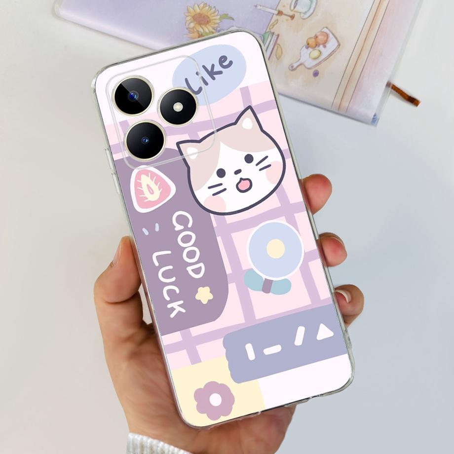 Для Realme C51 RMX3830 / Realme C53 RMX3760 Глобальный Чехол для Телефона Прозрачный Мягкий ТПУ Capas Etui Для RealmeC51 C 51 Корпус