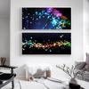 Abstract Oil Painting Rainbow Dot Art Canvas Painting Living Room Corridor Office Home Decoration Mural No Frame