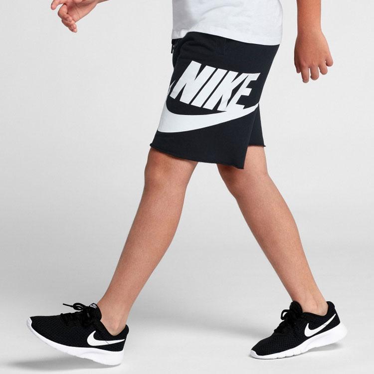 Nike Детские спортивные повседневные шорты с логотипом, детские штаны, черные AT3070-010