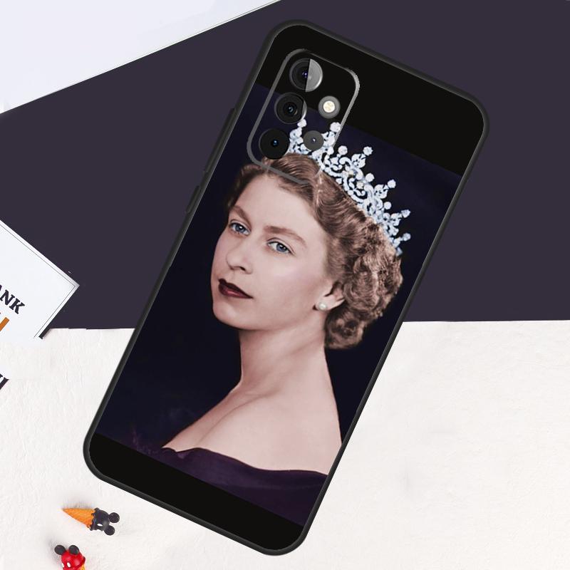 England Queen Elizabeth II Case For Samsung Galaxy A05 A06 A26 A16 A56 A36 A22 A32 A52 A54 A34 A14 A55 A15 A53 A33 A35