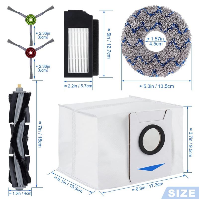 Набор аксессуаров для пылесоса Ecovacs Deebot X1 Omni X1 Turbo X1 Plus, робот-пылесос, основная щетка, боковая щетка, фильтр, напольный мешок