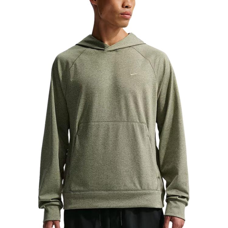 Nike Sweatshirts Men's Olive Green Hooded Moderate Regular II1305-320