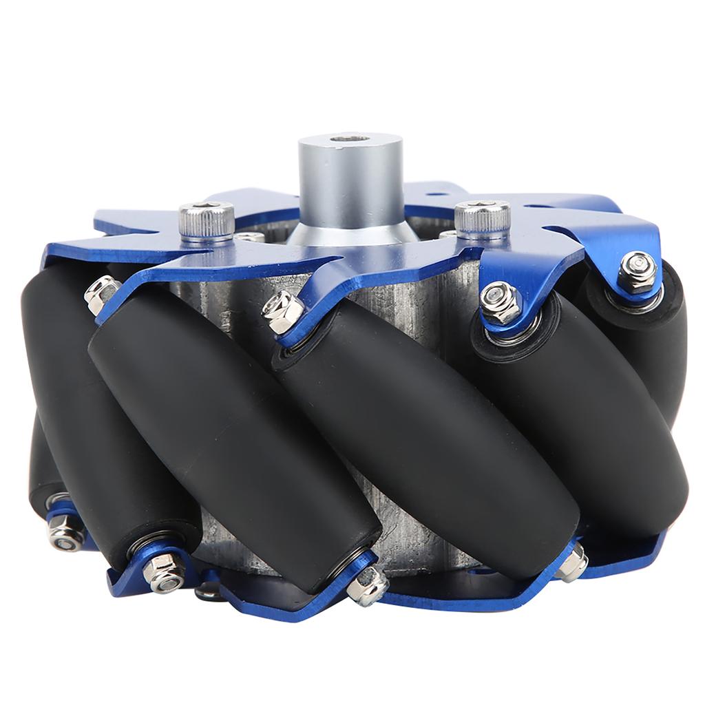 4in Mecanum Wheel Left Aluminum with TPU Rubber Rollers Industrial Robot Accessories
