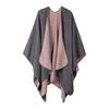 Women Winter Warm Oversized Printing Blanket Cape Wraps Shawl Cardigans