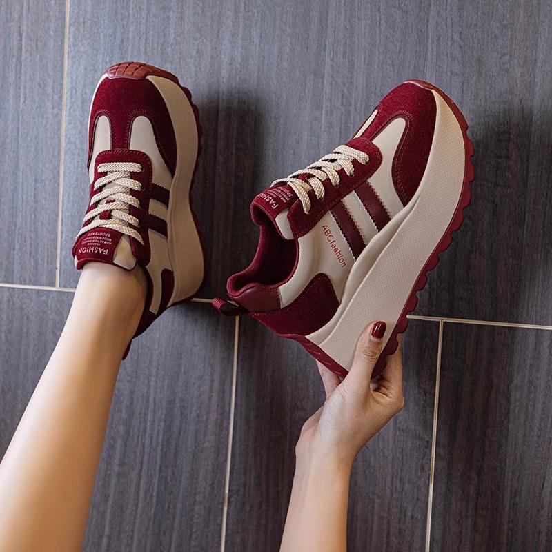 Высококачественные вафельные Agam немецкие тренировочные кроссовки женские 2025 осень новые популярные супер огонь платформа спортивные и повседневные папины кроссовки