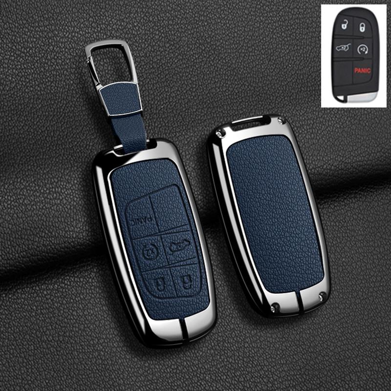Автомобильный чехол-брелок из цинкового сплава Подходит для Jeep Grand Cherokee Wk2 Kl Wrangler Jk Jl Mp Patriot Renegade Commander Compass 4 5 Кнопок Брелок