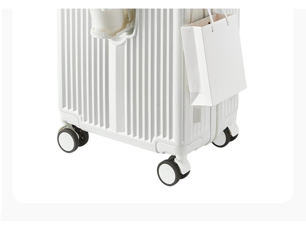 Многофункциональный чемодан Yongsheng: Открывается спереди, защита от падений, размеры 24" и 26", большая вместимость, бесшумные универсальные колеса.