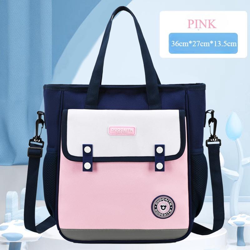 Сумка-тоут для учеников начальной школы в британском стиле, модная контрастная цветная сумка для репетиторства, высококачественная водонепроницаемая износостойкая сумка из оксфорда, сумка для творчества