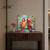 Decorative Gem Painting for Home Luxury Faux Pearl Rhinestone Kit, 25x25cm DIY Resin Art with Animal Kit Floral Patterns, Stress Relief Hobby