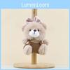 Cartoon Bear Adorable Plush Keychain With Pp Cotton Filling For Bag Decor