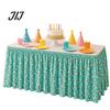 Easy Install Table Skirt with Elastic Floral Fruit Skirt, 6Ft x 29.5in Pleated Home Dining Decor Teacher Desk for Classroom, Office Decor, Party