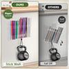 [2pcs-Large Acrylic Straw Holder] Transparent Acrylic Straw Storage Box | Reusable, Ultra-Adhesive Cabinet Door Installation