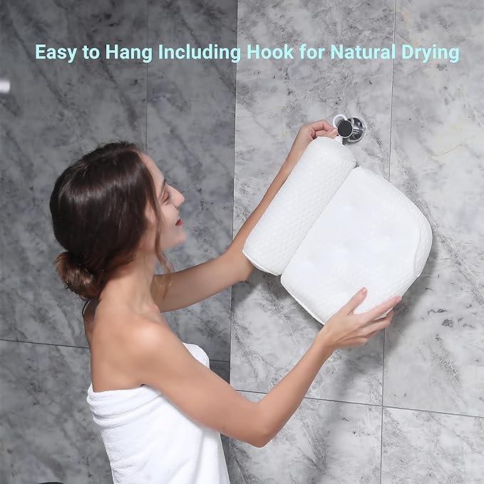 Подушка для ванны для поддержки шеи, головы и спины с нескользящими присосками Подушка для ванны из воздушной сетки