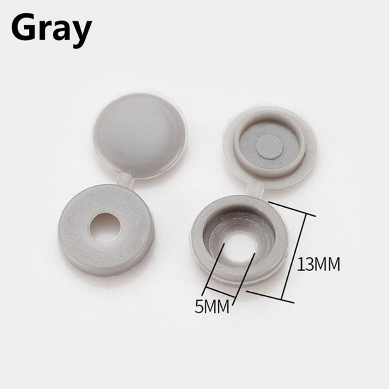 100pcs Screw Cover Cap Plastic Fold Snap Protective Cap Cover Protective Screw Trim Screws Caps Cover Bolt Decor Accessiries