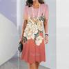 New Women's Dresses, 3D Floral Printing Elements, Elegant Casual Short Sleeve Dresses Y2K Fashion Plus Size Women's Dresses 2024