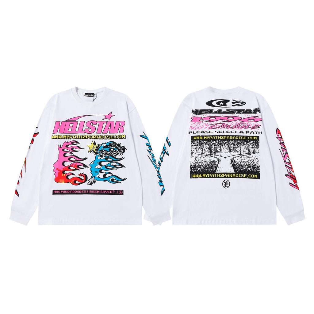 Кросс 2025 Hellstar Модный Уличный Свободный Худи с Длинным Рукавом для Мужчин и Женщин – Осенняя Одежда