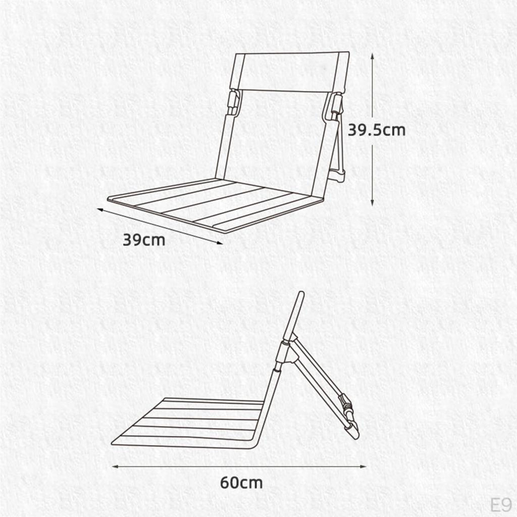 Пляжное кресло со спинкой, напольная сумка для хранения, складное сиденье для стадиона
