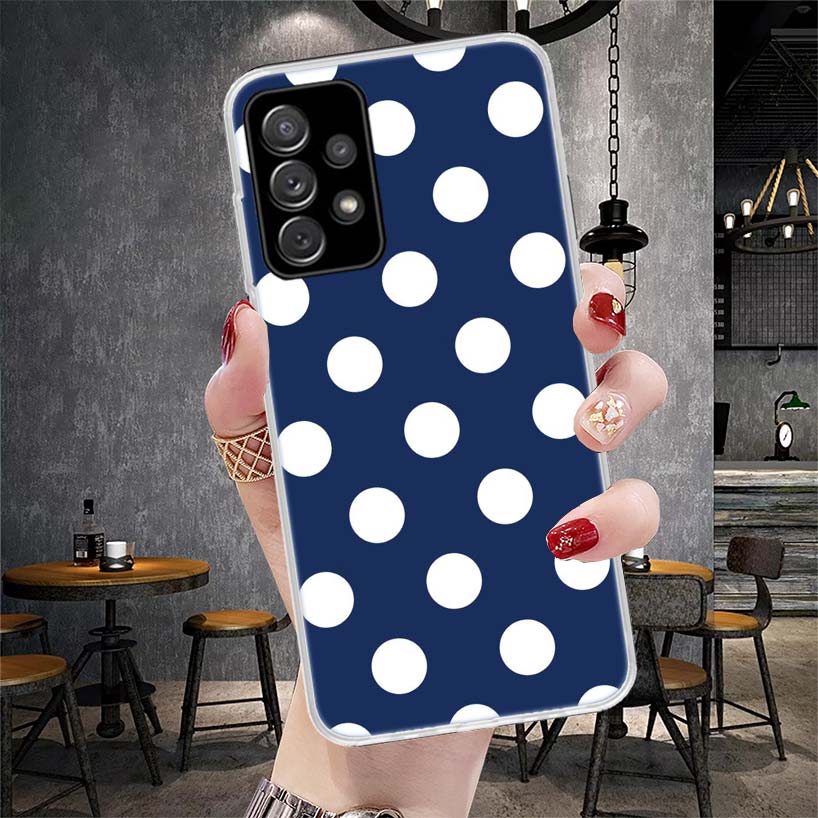 Чехол с принтом в горошек для Samsung Galaxy A12 A22 A32 A52 A72 A02S A51 A50S A71 A70 A31 A20S Note 20 Ultra S10 A10S Galaxy A1