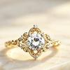 New gold-plated ring with cubic zirconia stones, a simple and versatile design in a Japanese and Korean style, a minimalist diamond ring for women