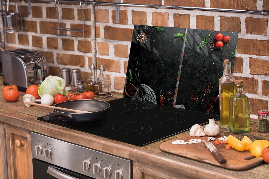 SZKLANA PŁYTA OCHRONNA NA KUCHENKĘ 75x52 ŁUPEK