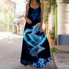 Women's Slip Dress Maxi Long Dress Blue Dolphin Print Dress Spring & Summer Leisure Vacation