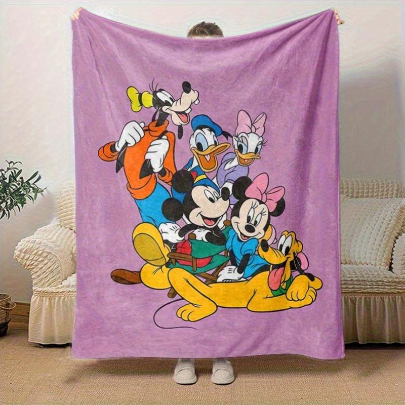 1 шт., Плед с изображением семьи Микки Мауса от Disney, Мягкий и уютный, для домашнего декора, Покрывало на диван, Для путешествий