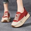 Fashion GKTINOO Sneakers Women New Genuine Leather Retro Flats Thick Soled Lace-Up Spring Autumn Lady Handmade Flat Casual Shoes Women