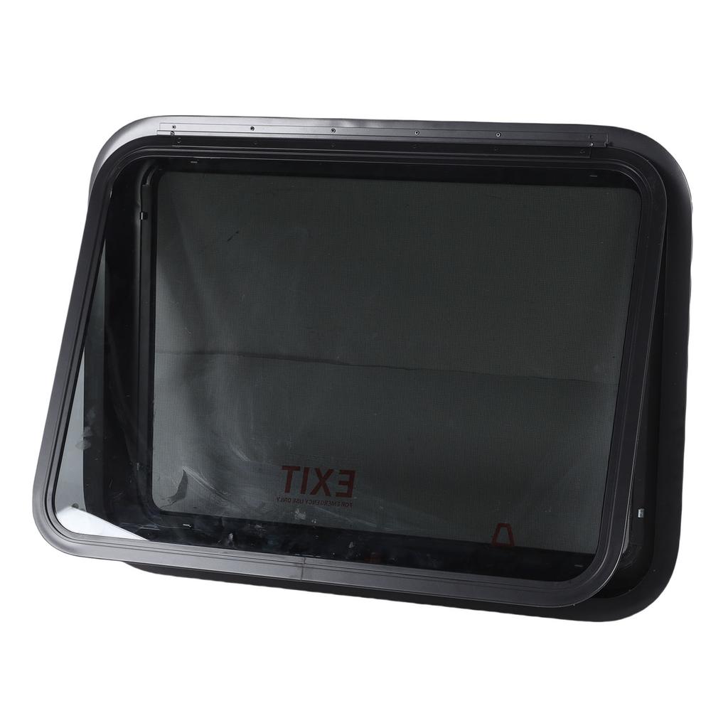 Окно для выхода из фургона, защита от солнца и посторонних глаз, 30,48 x 22,36 дюйма, открывающееся наружу окно прицепа с сеткой и декоративным кольцом для 1,6–2