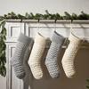 Christmas Stockings 18 Inches Large Knitted Xmas Stocking Fireplace Hanging Decoration for Holiday Home Party Decor