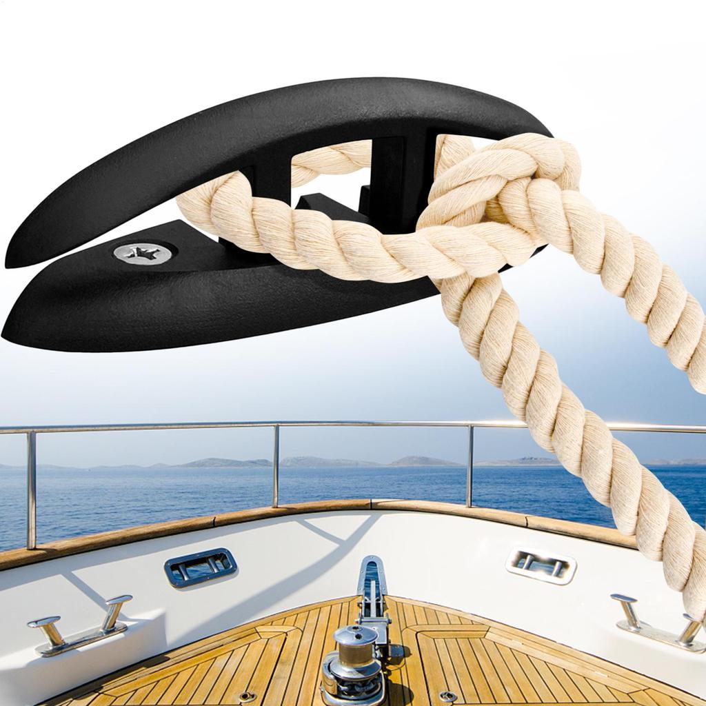 Black Folding Pull Up Cleat Boat Flipped Up Dock Cleat Marine Folding Dock Cleat Marine Grade Nylon