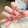 24 шт. Балетные накладные ногти, накладные ногти, искусственные ногти, накладные ногти, клей для ногтей, градиентный дизайн, французские типсы, подарки
