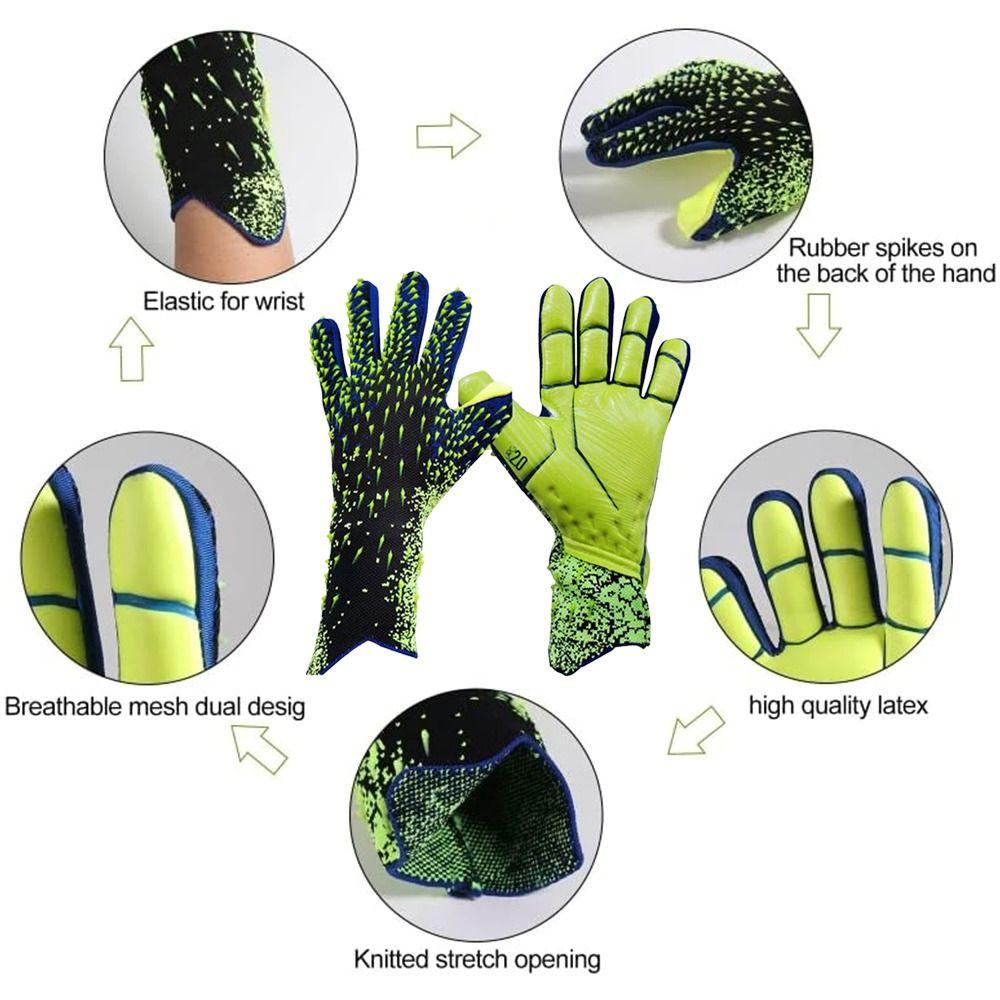 Латексные Наперстки Утолщенные Футбольные Вратарьские С Сильным Хватом Вратарьские Перчатки Футбольные Перчатки