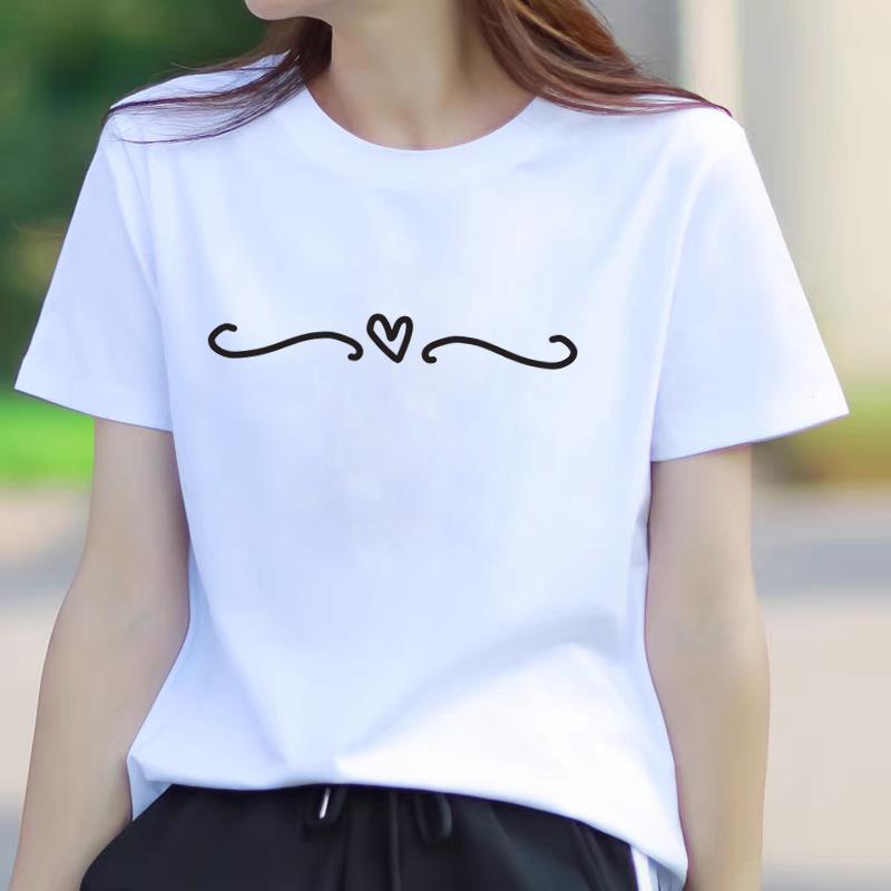 Love Trend Letter Style Милая одежда женская футболка женская футболка с коротким рукавом модный принт женская повседневная графическая футболка