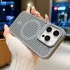 For iPhone 16 Pro Max Luxury Magsafe Magnetic Heat Dissipation Mesh Phone Case For iPhone 11 12 13 14 15 16Plus Protective Cover