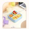 Doge Kids Bento Lunch Box Portable with Utensils 3 Compartment Microwave Safe Food Container for School Picnic