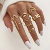 Cross Leaf Ring, Pearl Sun Moon Ring Set For Women