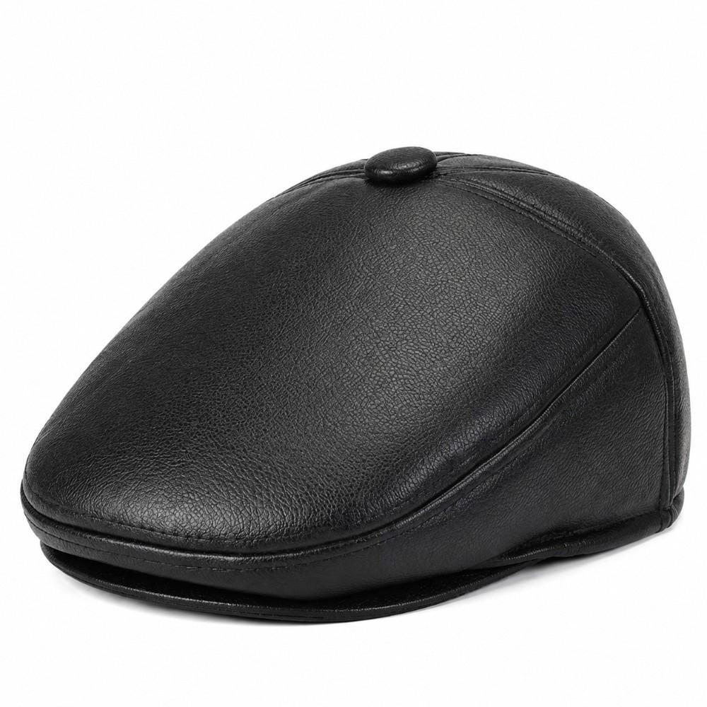 Windproof Brim Winter Forward Beret Thickened Design Newsboy Duck Tongue Daily Commuting