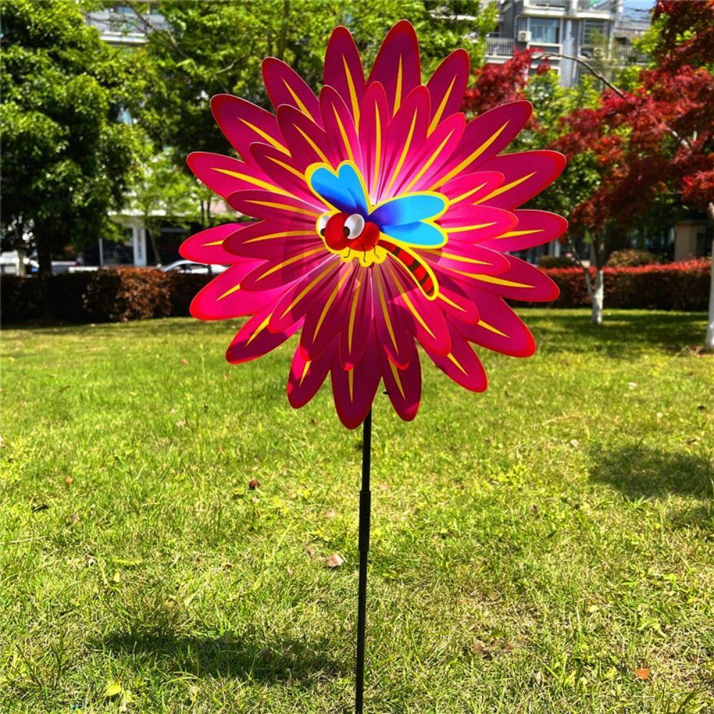 Multistyles Children's Sunflower Windmill Rotating Wind Spinner  Outdoor Party Picnic Decor
