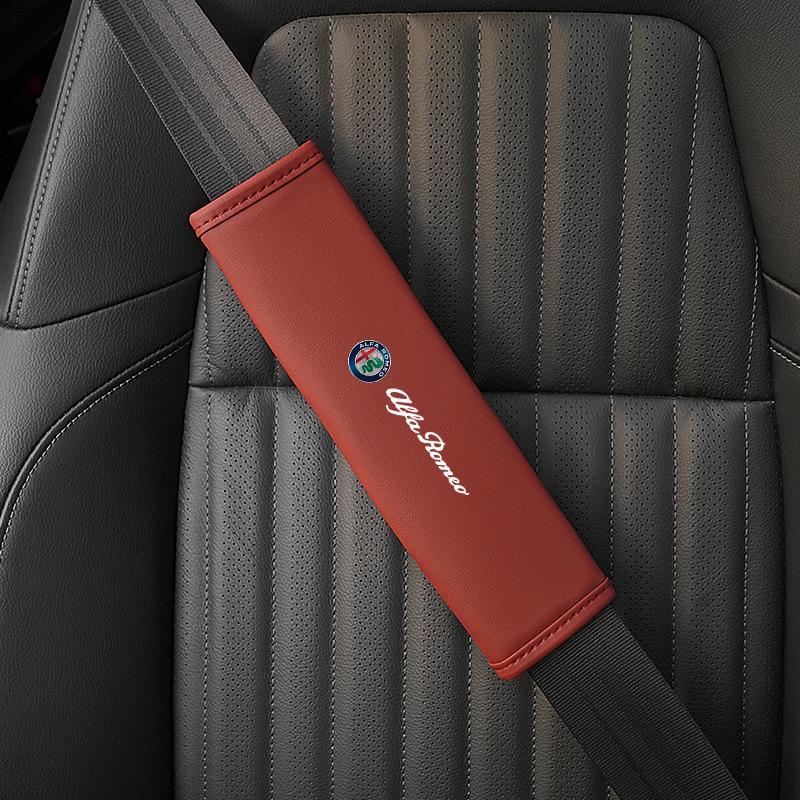 OPDFR1 For Alfa Romeo 147 156 159 MITO Giulietta Giulia Stelvio Car Seat Belt Protect Shoulder Neck Soft Pad Auto Accessories