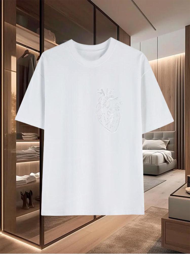 Летние мужские футболки из чистого хлопка с дизайном рукавов, предлагающие повседневный, универсальный и модный вид в качестве верхней одежды