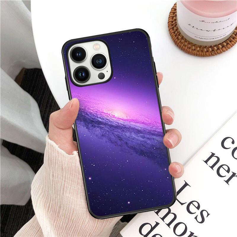 Blue Purple Pink Space Night Sky Phone Case For Iphone 14 13 12 11 Pro Max Case For Iphone 14 13 Pro XS MAX X XR Case