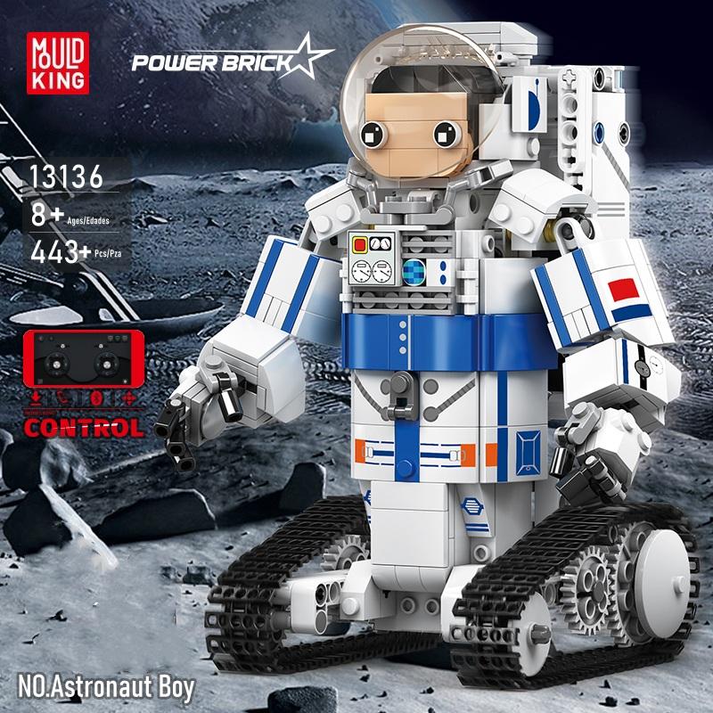MOLD KING 13136 Технический робот с дистанционным управлением RC Моторизованный робот-космонавт Строительные блоки Кирпичи Игрушки Рождественские подарки для детей