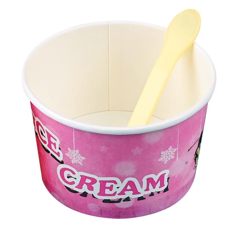 Одноразовые белые бумажные стаканчики для мороженого 6 унций