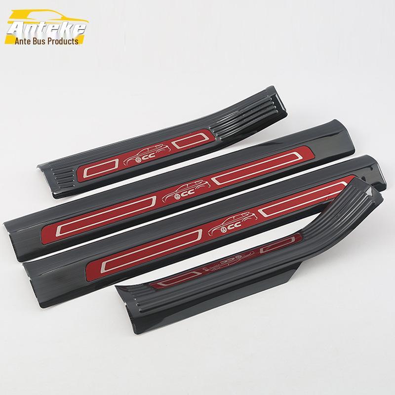 18 CC Яркие накладки на пороги и бампер багажника, защищающие от царапин, наклейки на приветственные педали